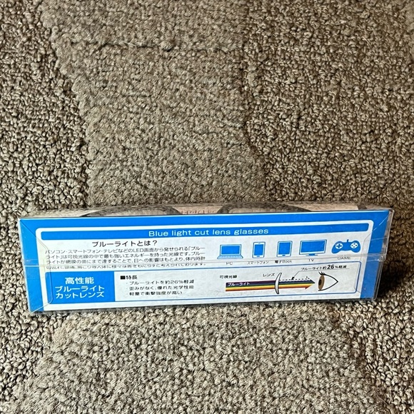 Blue Light Cut Lens Glasses Black Rectangle Frame Eye Protection Optical Health - Picture 2 of 10